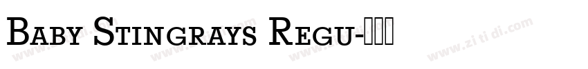 Baby Stingrays Regu字体转换